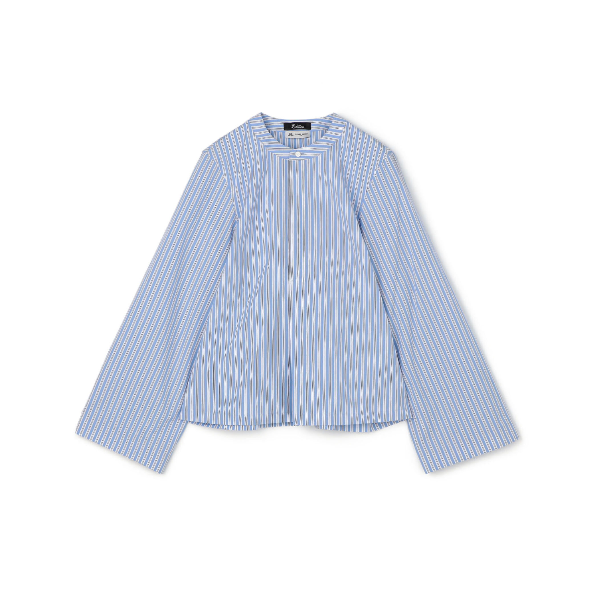 45rpm&◇プルオーバー シャツ コットン100% ブルーシャツ - シャツ