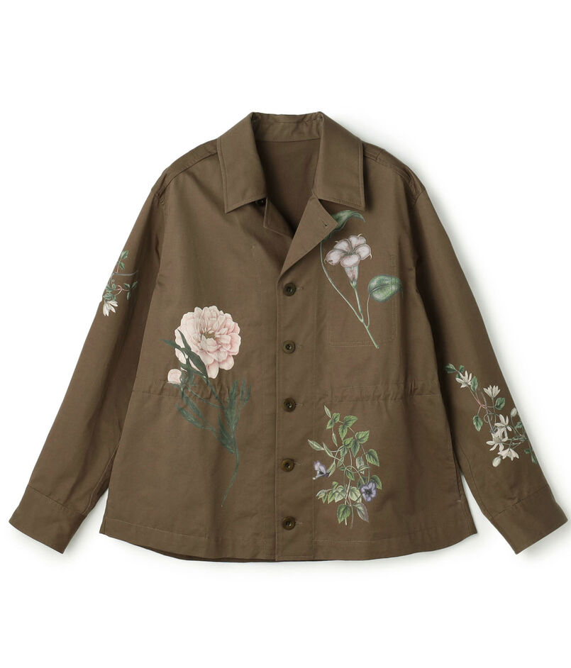 コットンツイル フラワープリントブルゾン