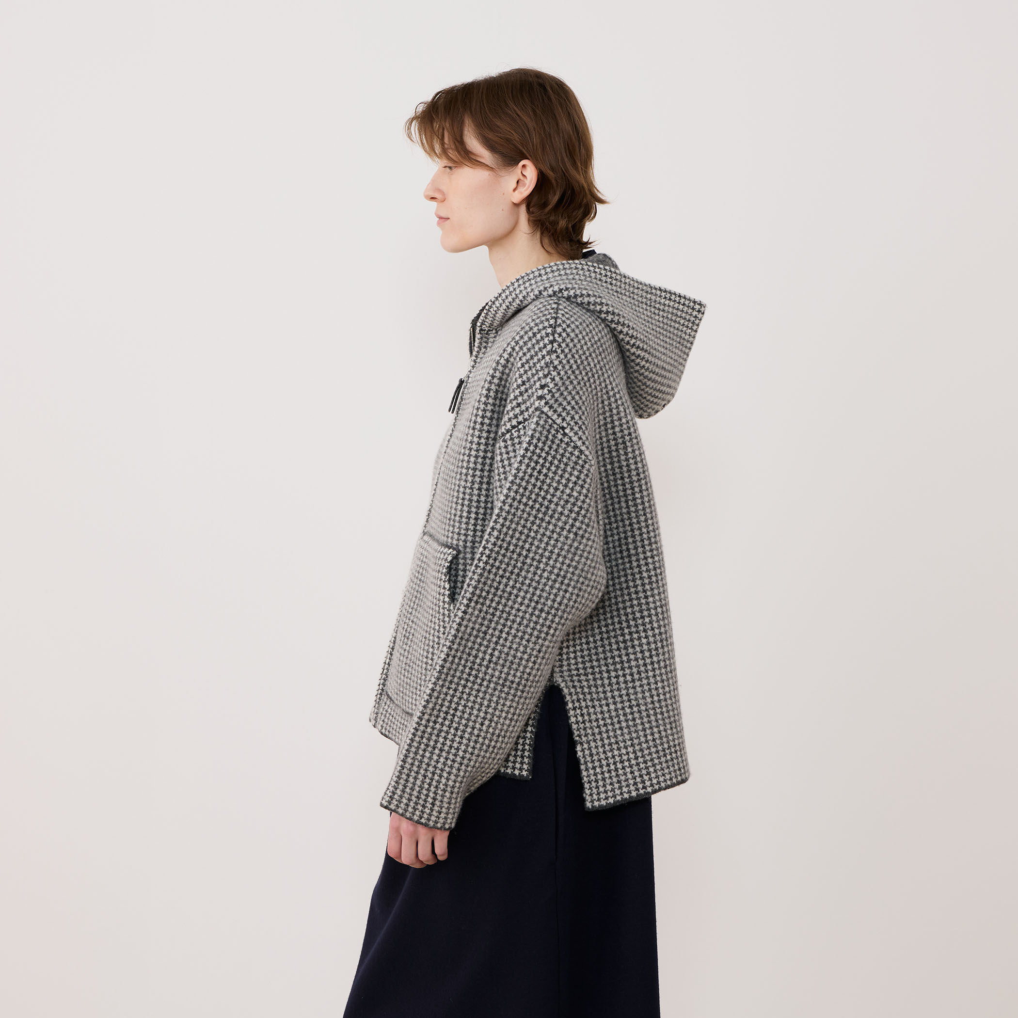 オーストラリアンラムズウールダブルフェイス ジップアップブルゾン