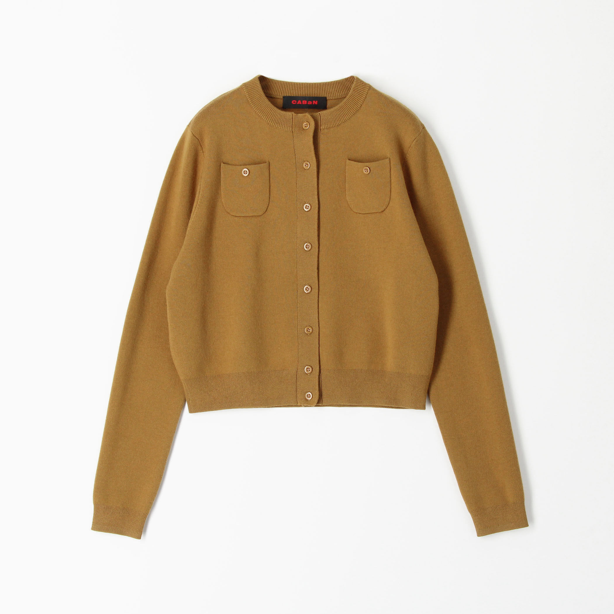 CABaN コットンカシミヤ クルーネックカーディガン