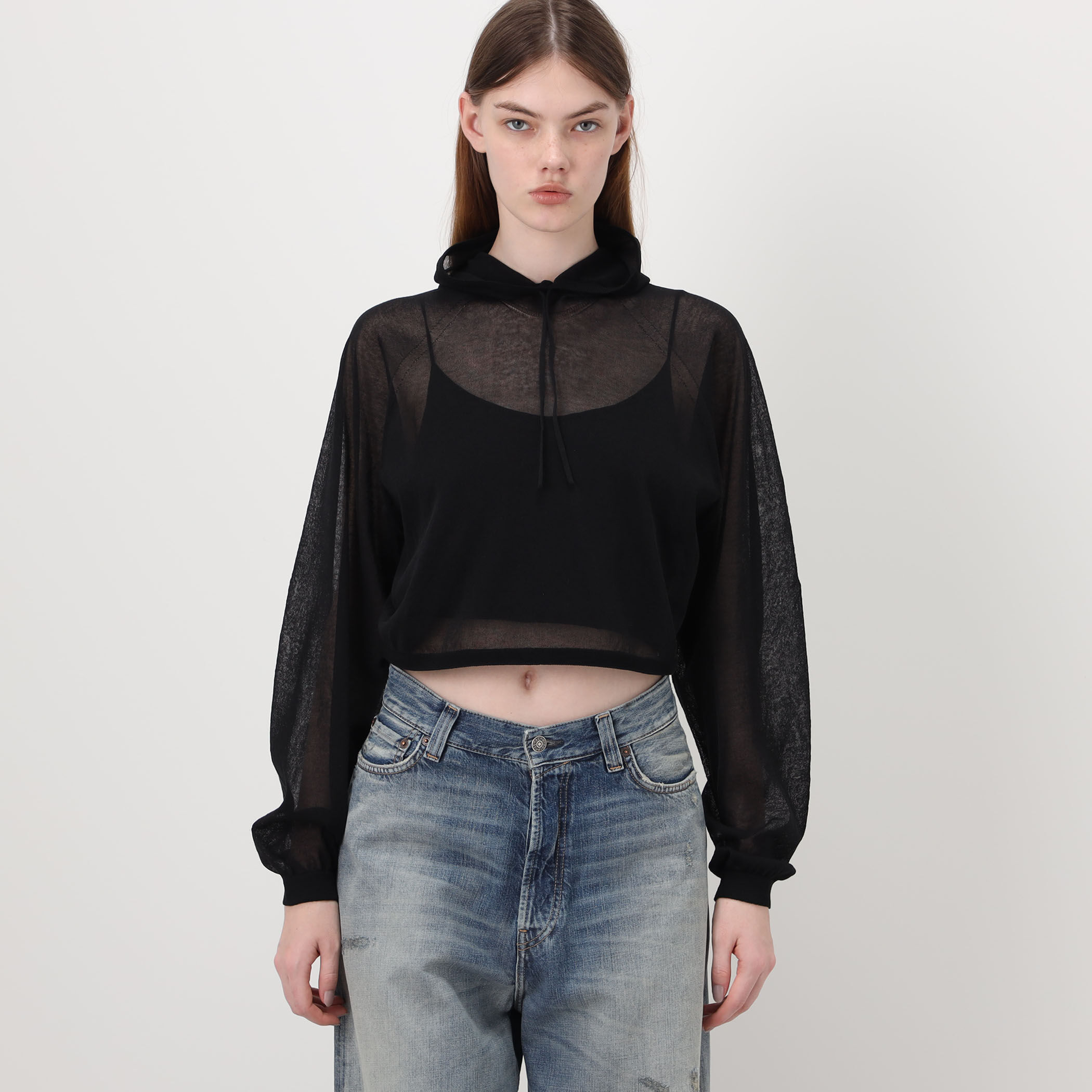CFCL TC LUCENT CROPPED HOODIE シアーフーディー｜トゥモローランド