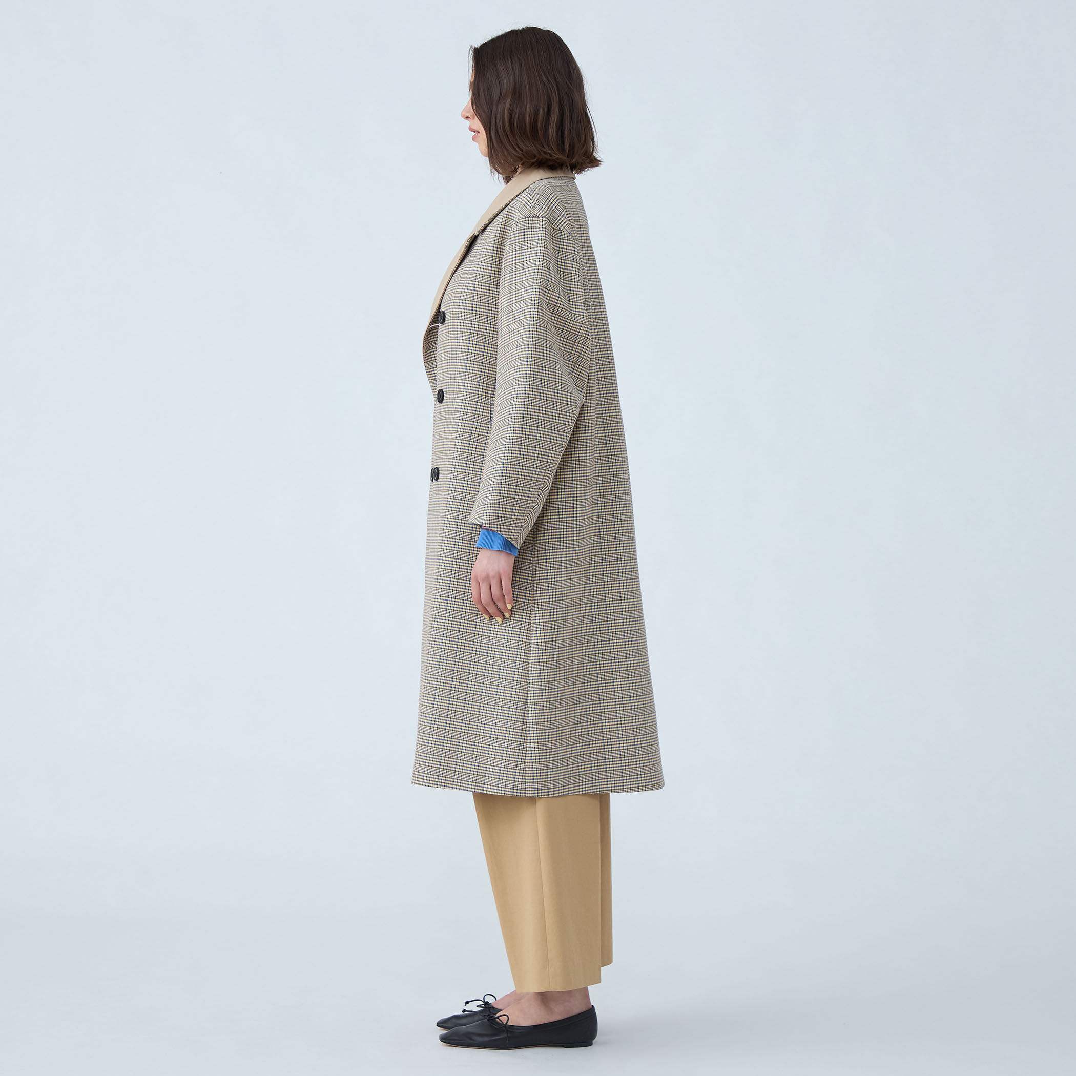 MACKINTOSH チェック柄 ダブルブレストコート コットンリバーチェック ダブルブレストコート