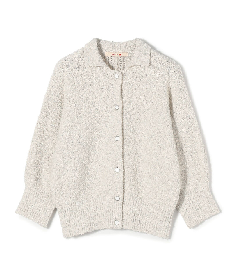 【WEB先行予約】ファンシーヤーン ポロカラーカーディガン