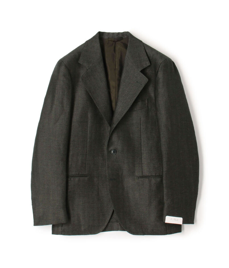 【別注】De Petrillo リネンコットン シングルブレステッド3Bジャケット