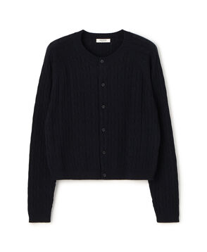 ギザケーブル クルーネックカーディガン