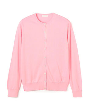 ハイゲージコットン クルーネックカーディガン