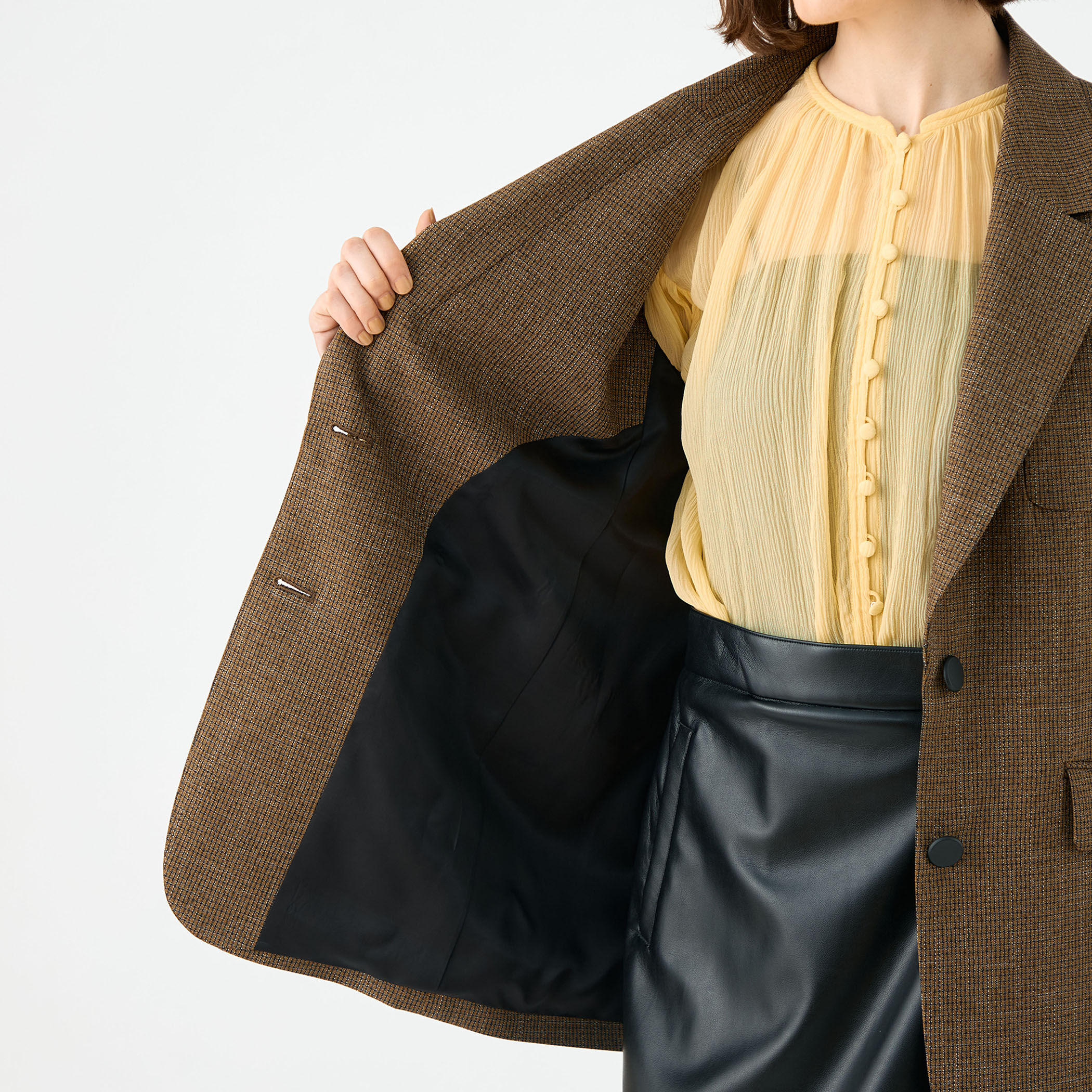 ◆さくそら様 トゥモローランド 超高級 起毛ツイード テーラードジャケット TOMORROWLAND｜フレンチウールツイード テーラードジャケット