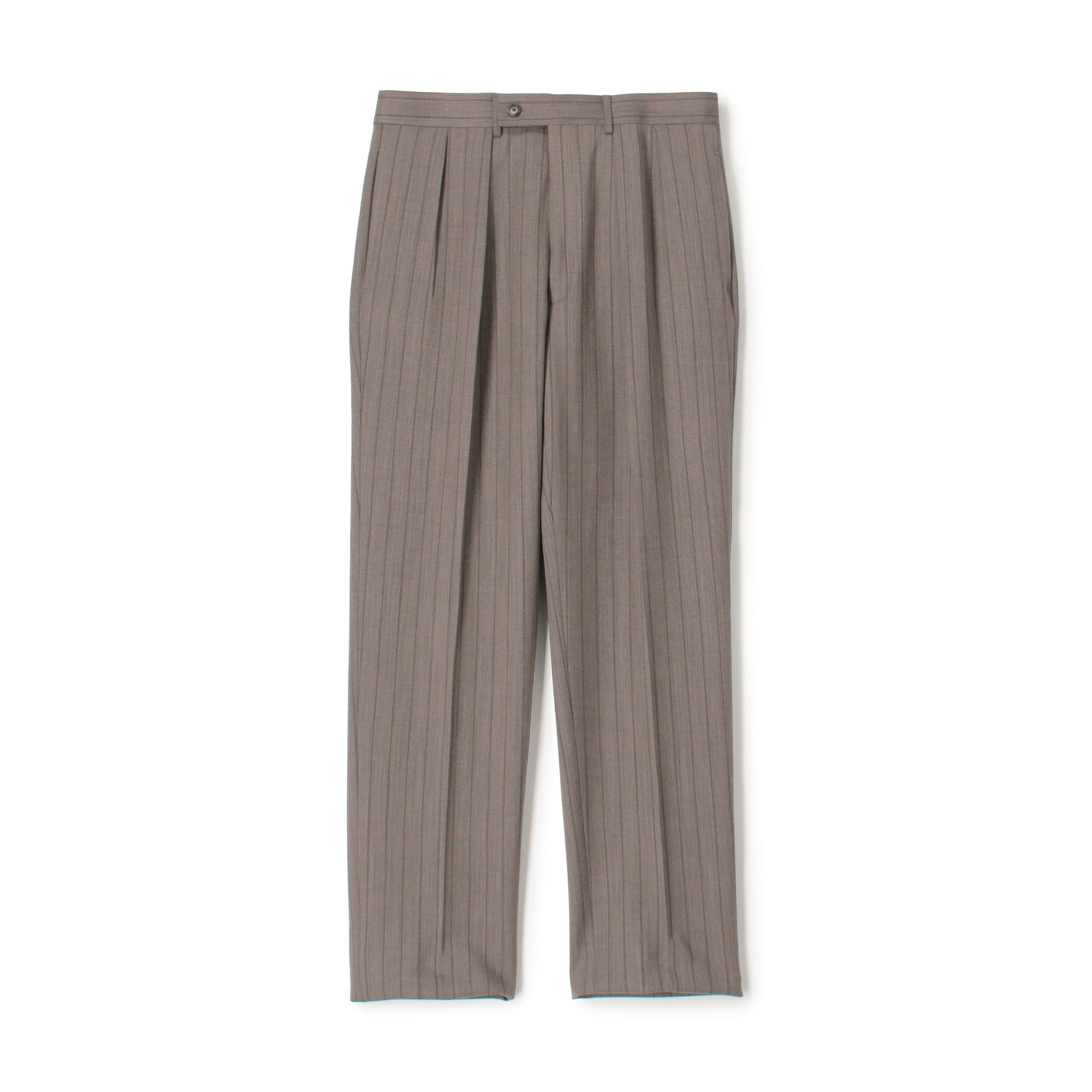 CARUSO ウール ストライプ 2プリーツスラックス｜トゥモローランド
