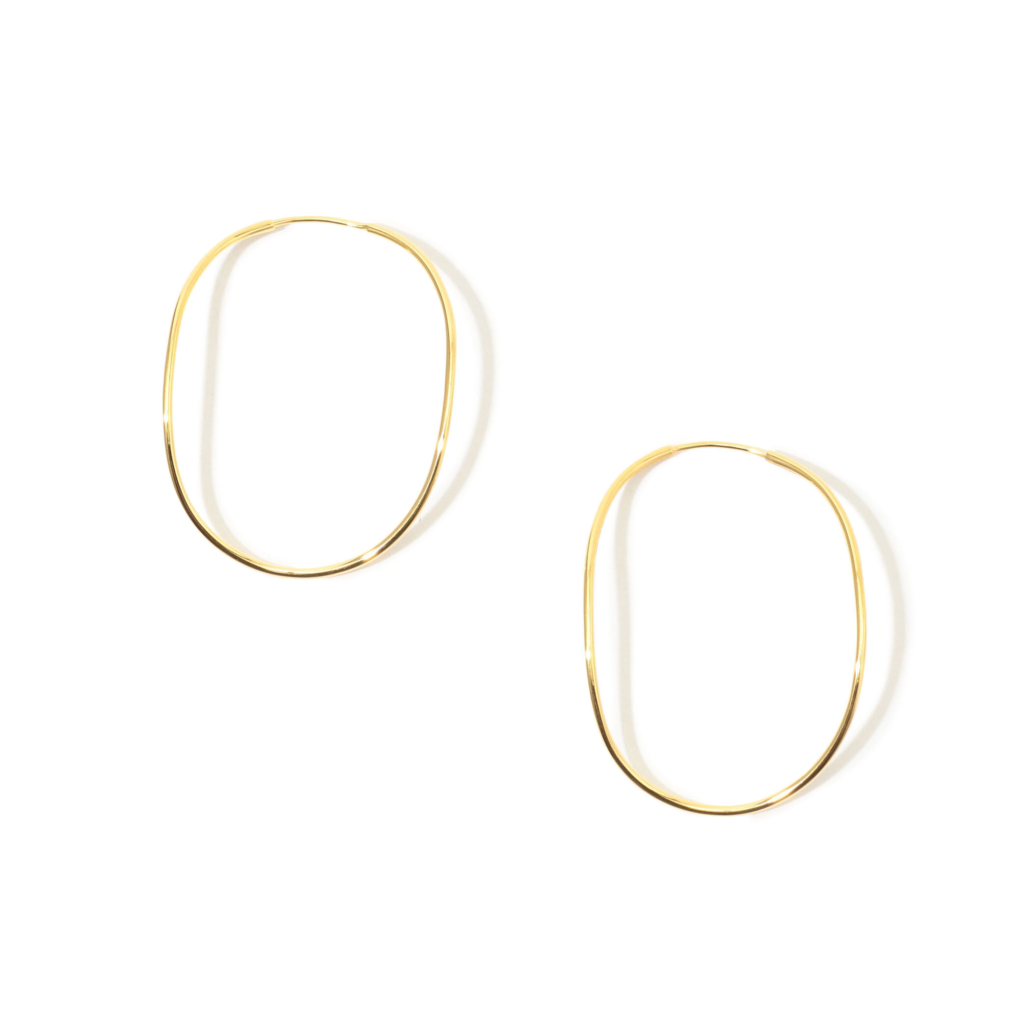 BAR JEWELLERY ゴールドカーブピアス ゴールド]アシンメトリーカーブピアス