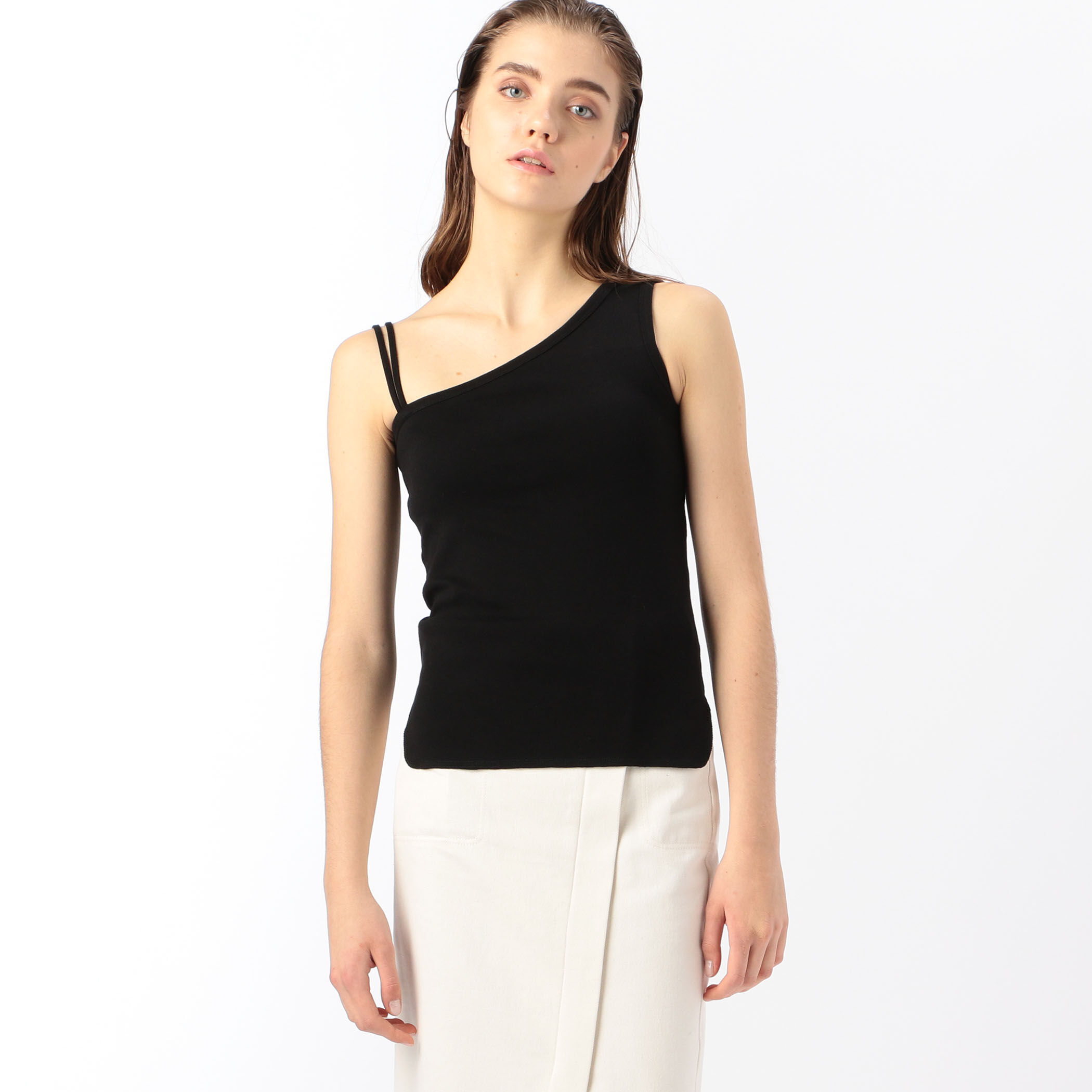 コットンフライス アシンメトリータンクトップ｜トゥモローランド 公式通販