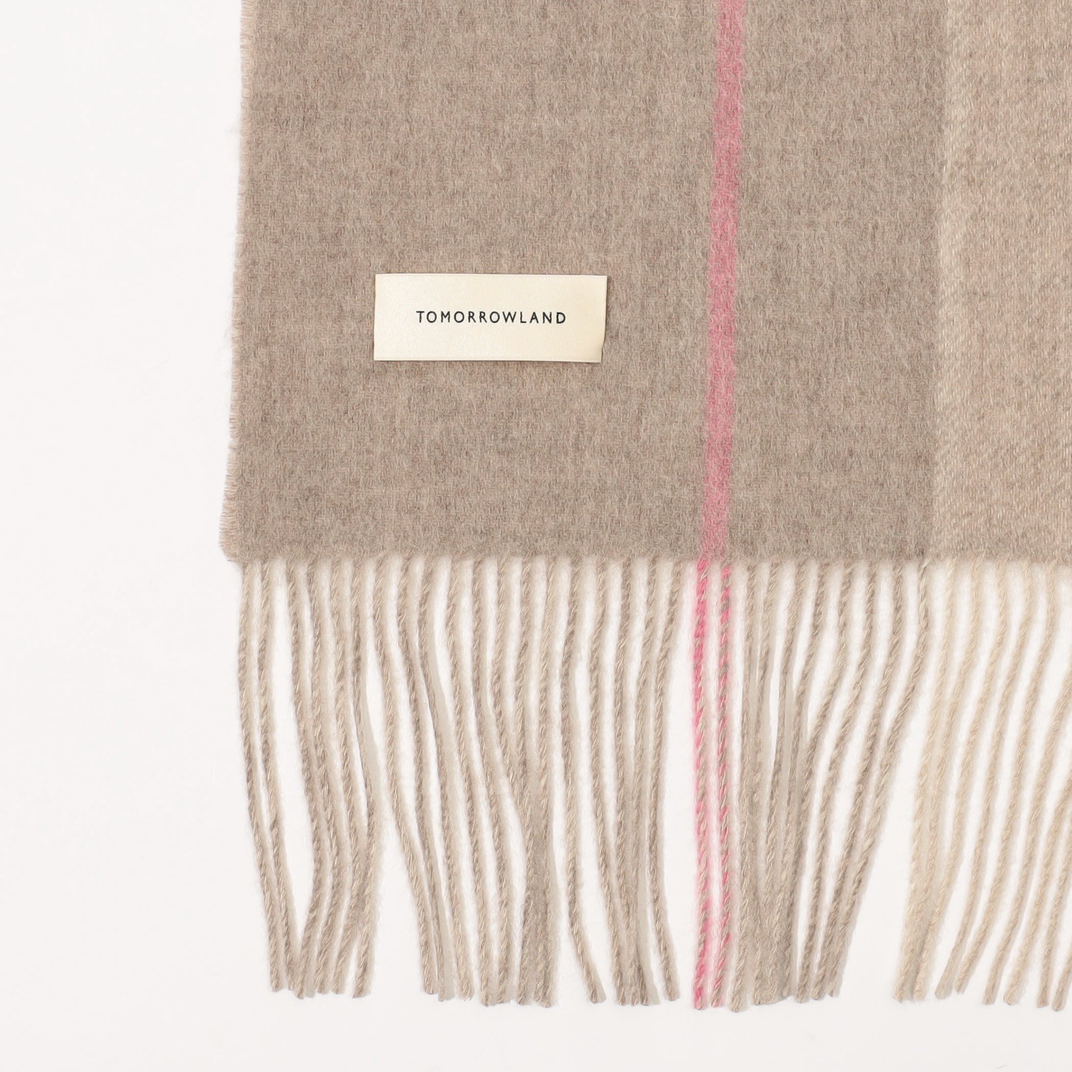 TOMORROWLAND カシミヤ ダブルフェイス チェックストール