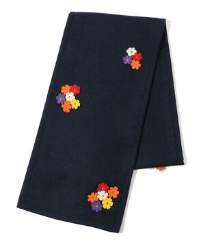 BODE DANTHUS APPLIQUE フラワーモチーフマフラー