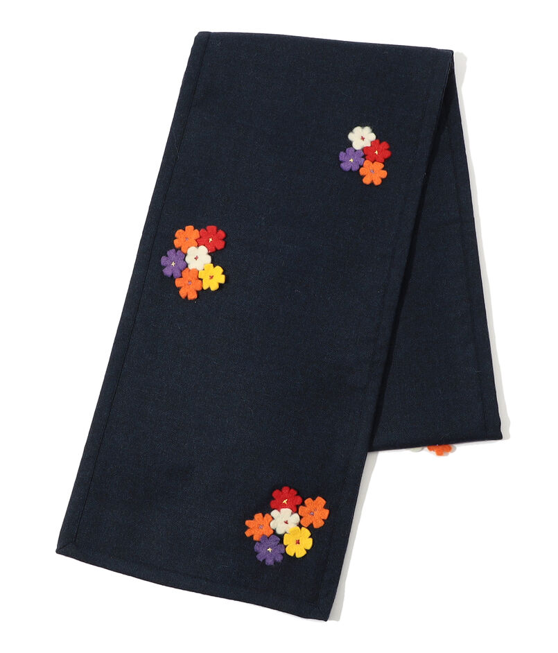 BODE DANTHUS APPLIQUE flower motif scarf