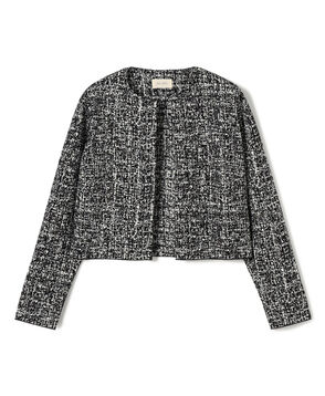 ツートーンジャカード ノーカラージャケット