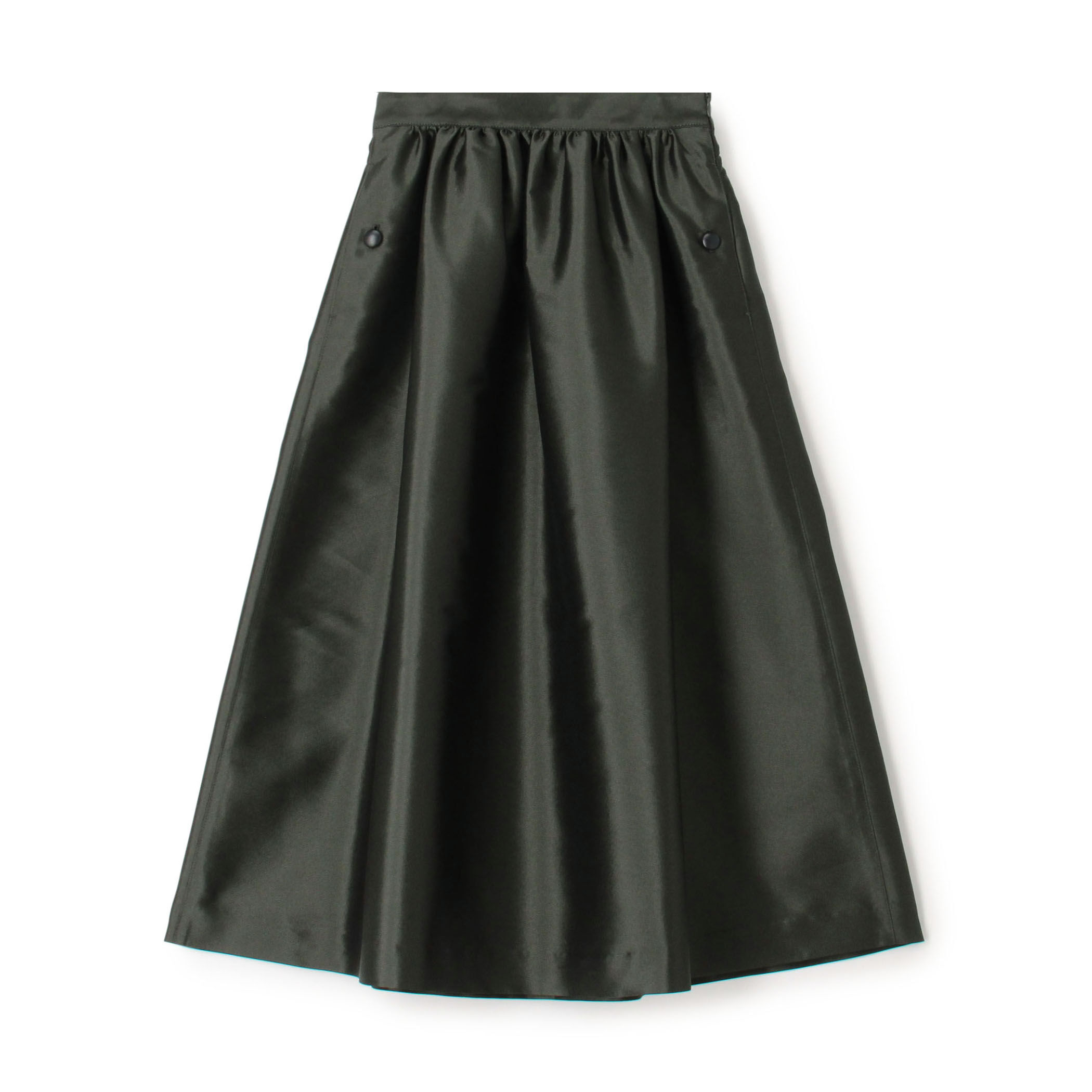 Drawer ポリエステルシルクプリントスカート　40 シルクポリエステルツイル ギャザーロングスカート｜トゥモローランド