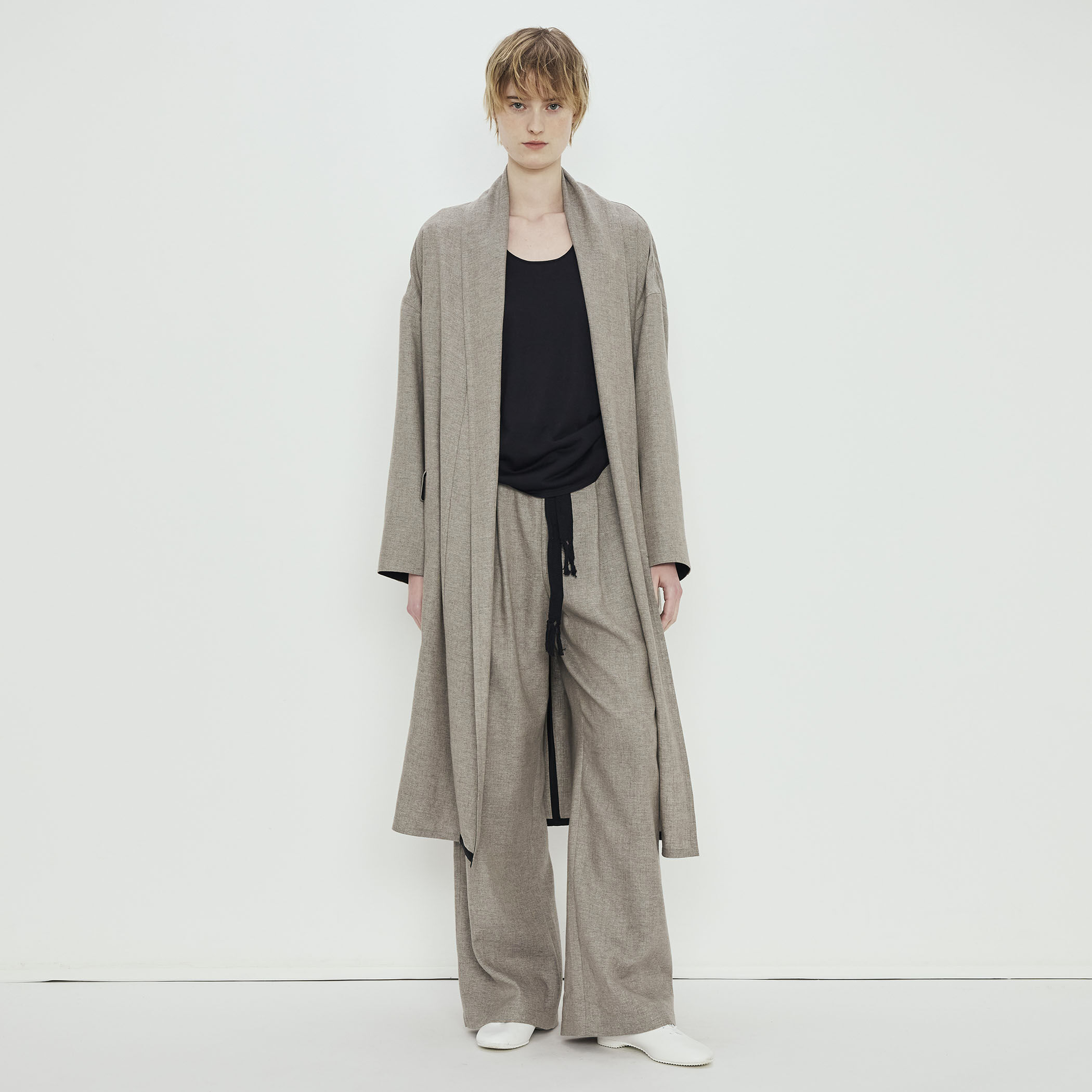 カシミヤリネン ショールカラーコート｜トゥモローランド 公式通販