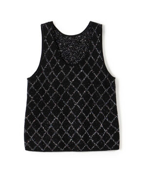 カシミヤブレンドシークインス リバーシブルプルオーバー