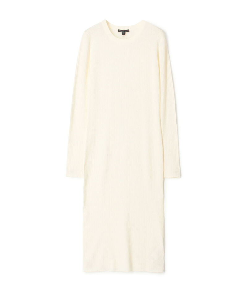 ストレッチリネンリブ クルーネックワンピース WYLP6785