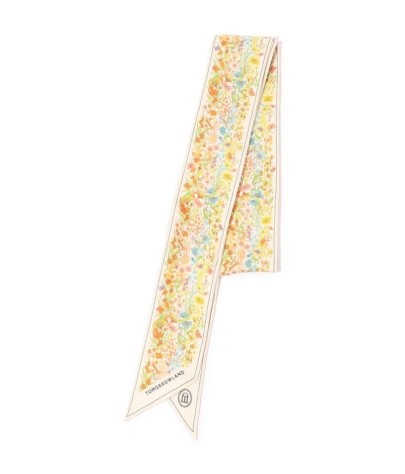 Atelier TOMORROWLAND FLOWER シルク ボウタイスカーフ