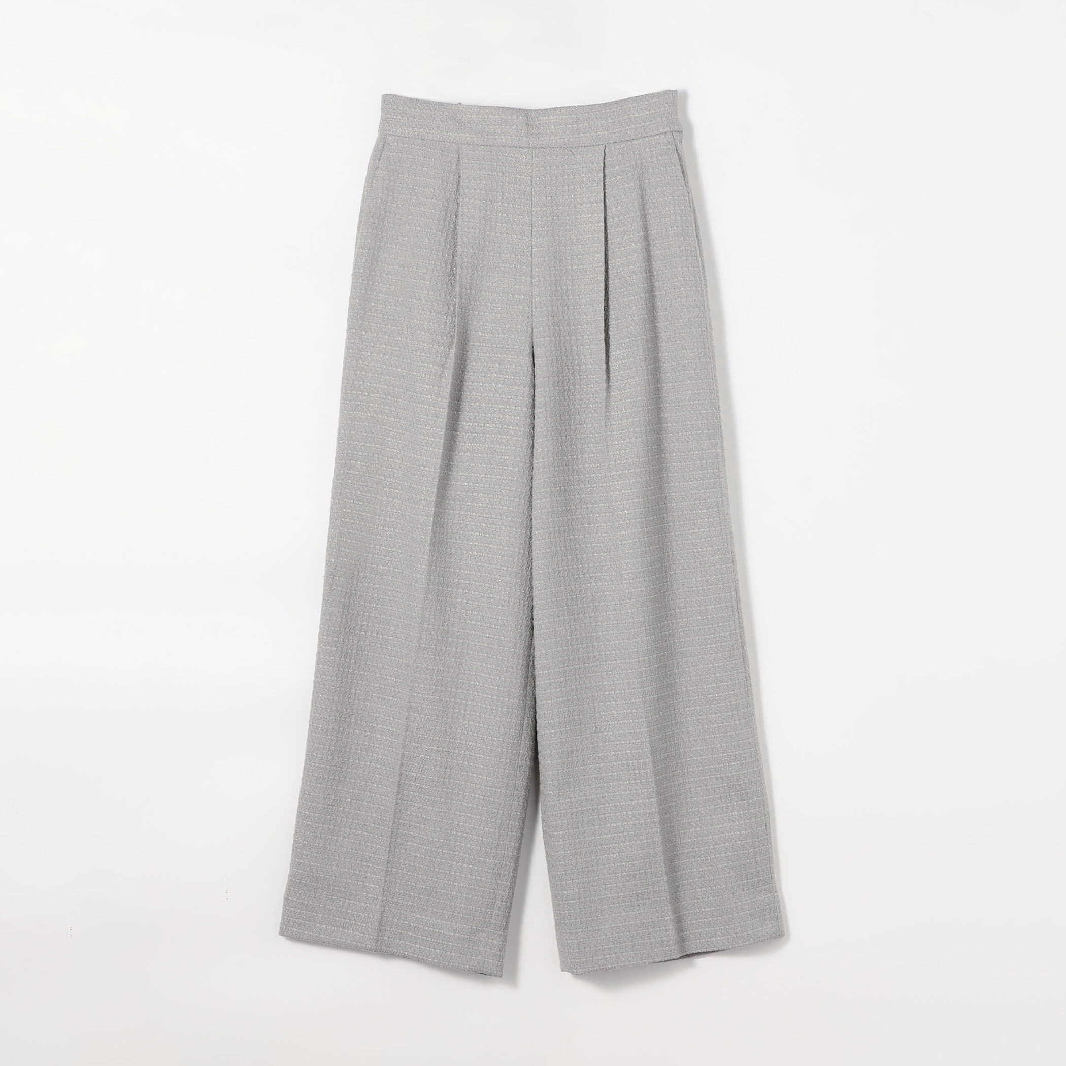 ライトファンシーツイード サスペンダーワイドパンツ