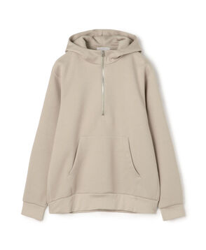 ■スビンコットン ダンボール ハーフジップ パーカ