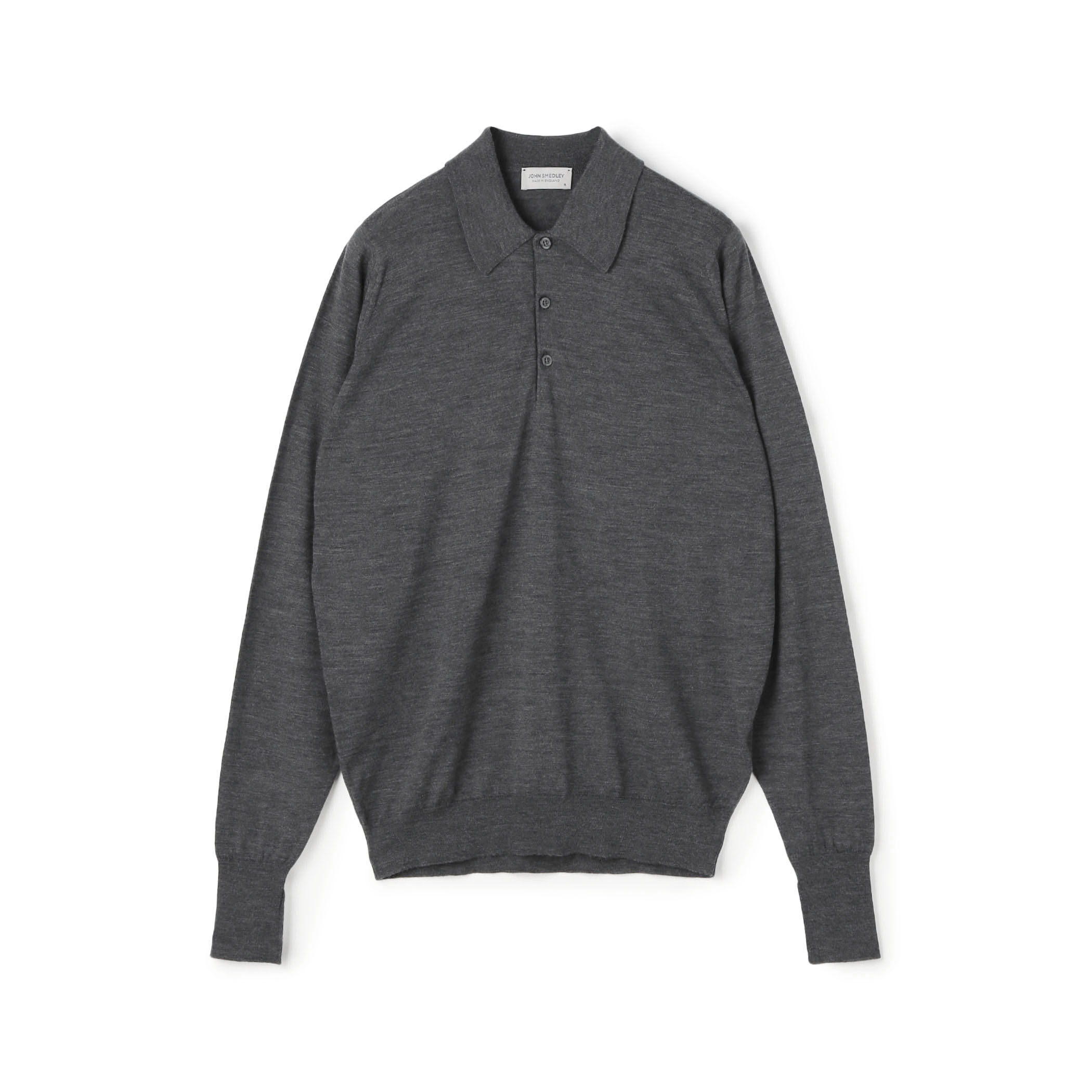 JOHN SMEDLEY DORSET メリノウール ポロカラープルオーバーニット