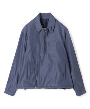コットンシルクグログラン ライダースブルゾン