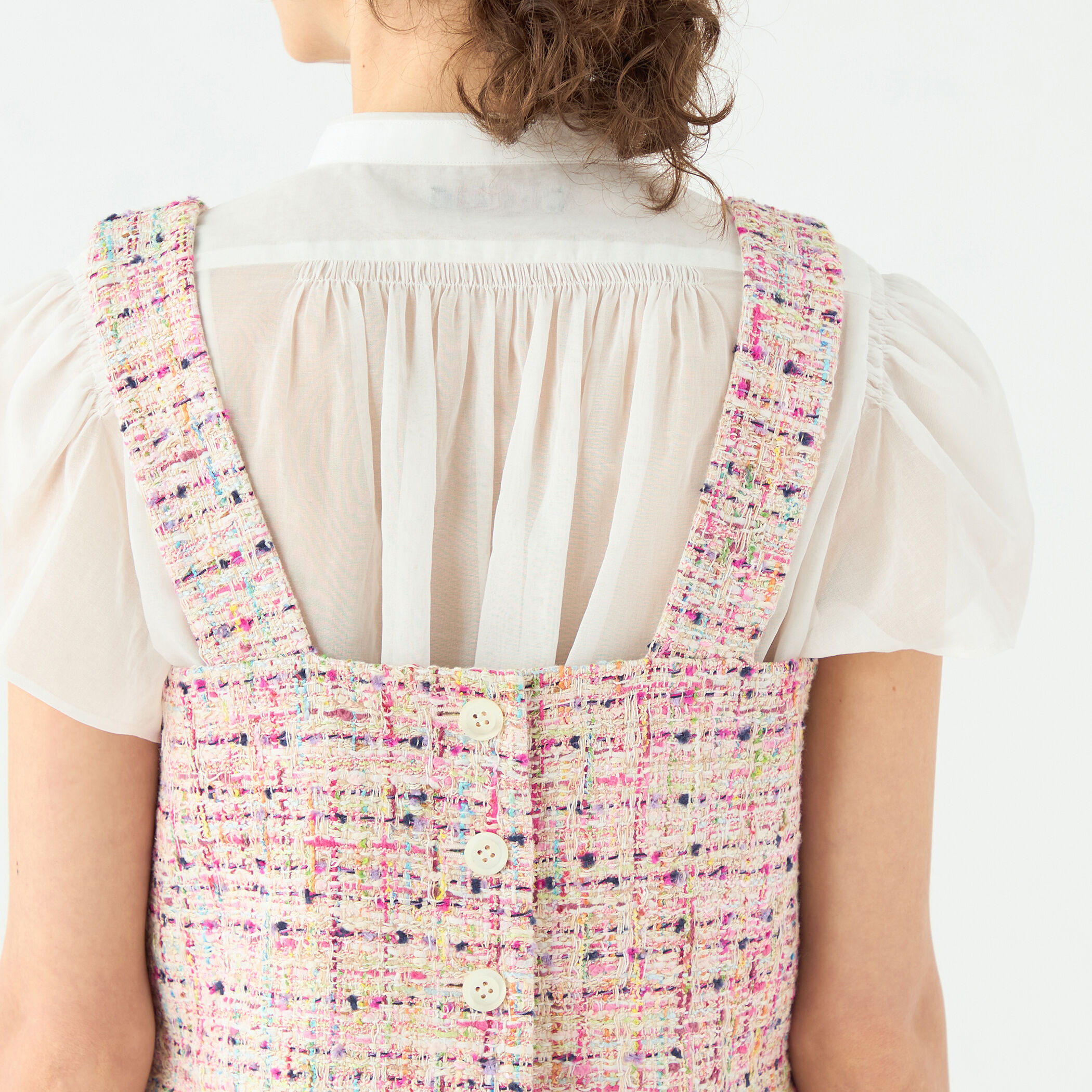 コロレファンシーツイード スクエアネックトップス｜トゥモローランド