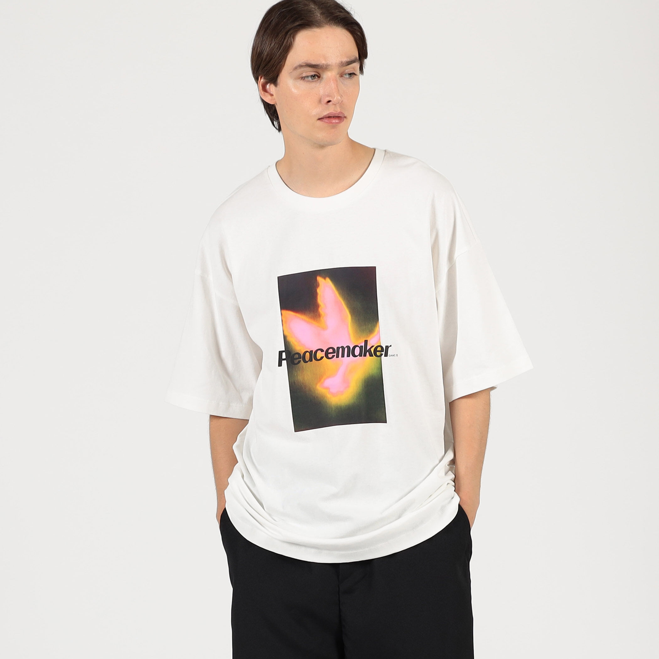 Tシャツ・カットソー OAMC SS25 PEACEMAKER BIRD TEE (PCM1OT02HJE002002 WHT) White Peacemaker T-Shirt | OAMC - Antonia