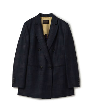 SILK AIR GLEN CHECK ダブルブレストジャケット