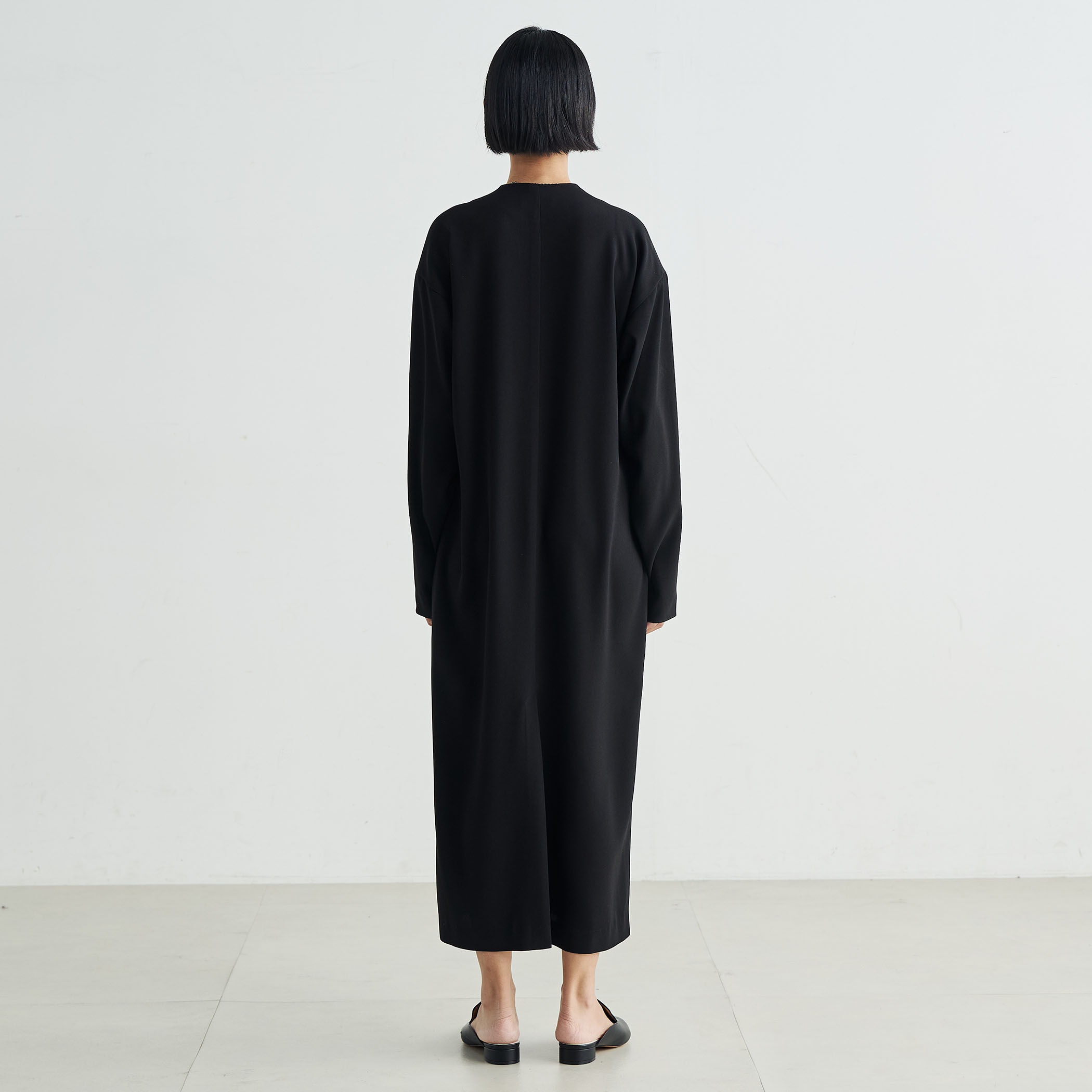 08sircus - 日本製 08sircus 光沢スタンドカラーロングシャツ