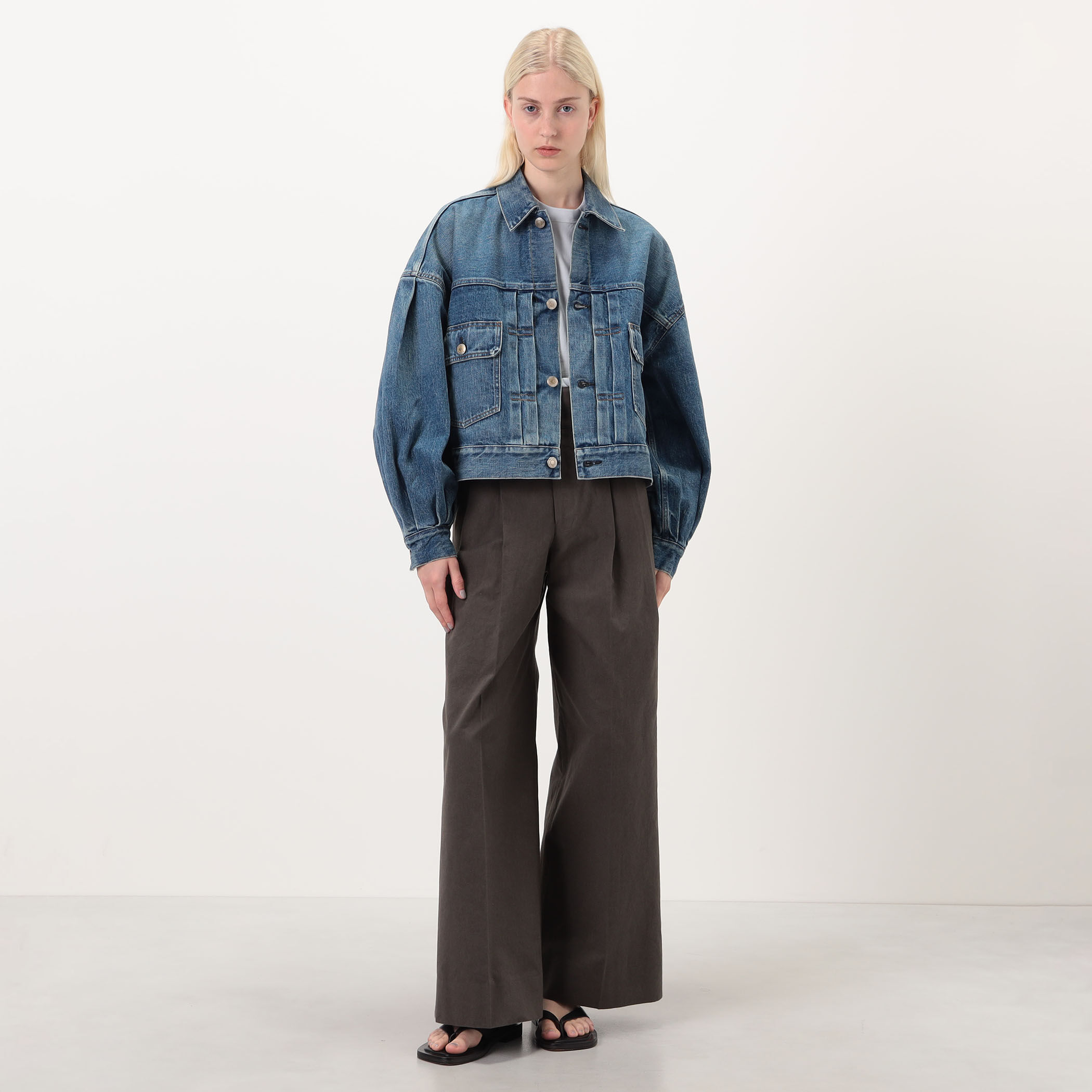 HYKE BALLOON SLV DENIM JK TYPE2 デニムジャケット｜トゥモローランド