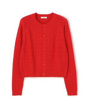 ギザケーブル クルーネックカーディガン