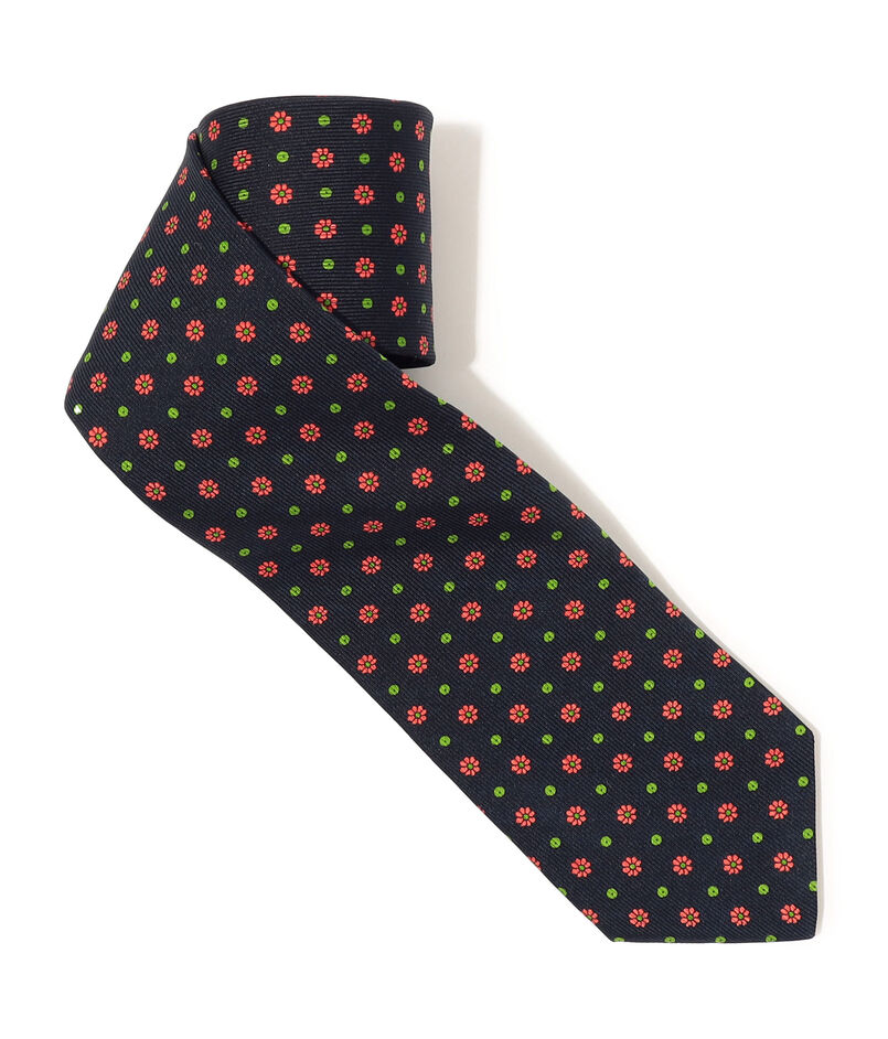 MAISON et VOYAGE シルクプリント 小紋柄ネクタイ