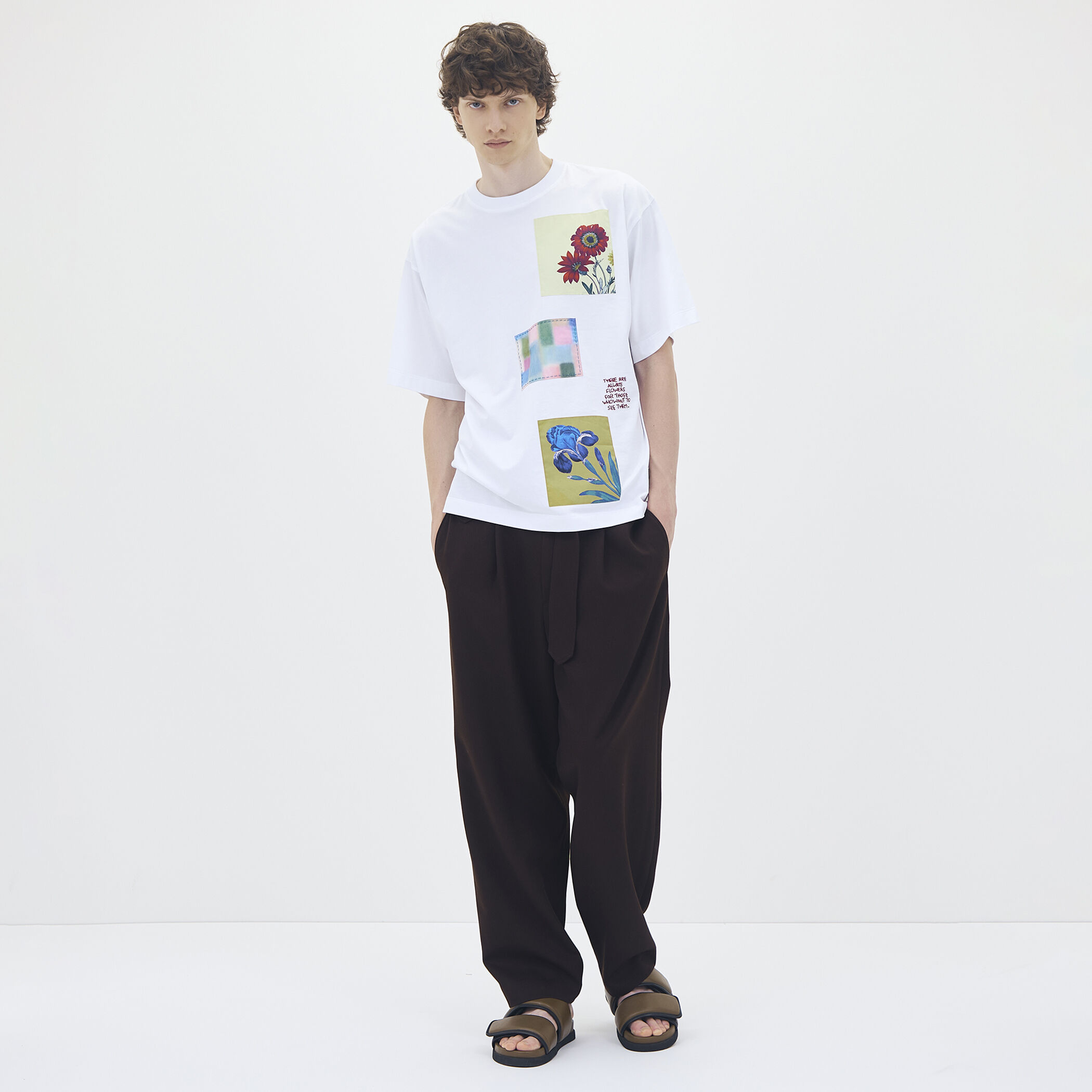 ウールギャバジン ベルテッドパンツ｜トゥモローランド 公式サイト