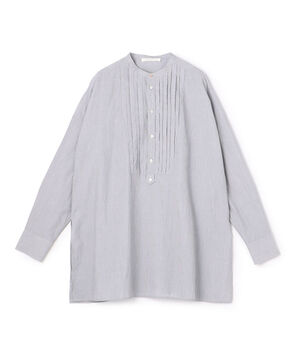 ■コットン スタンドカラー ブザムシャツ