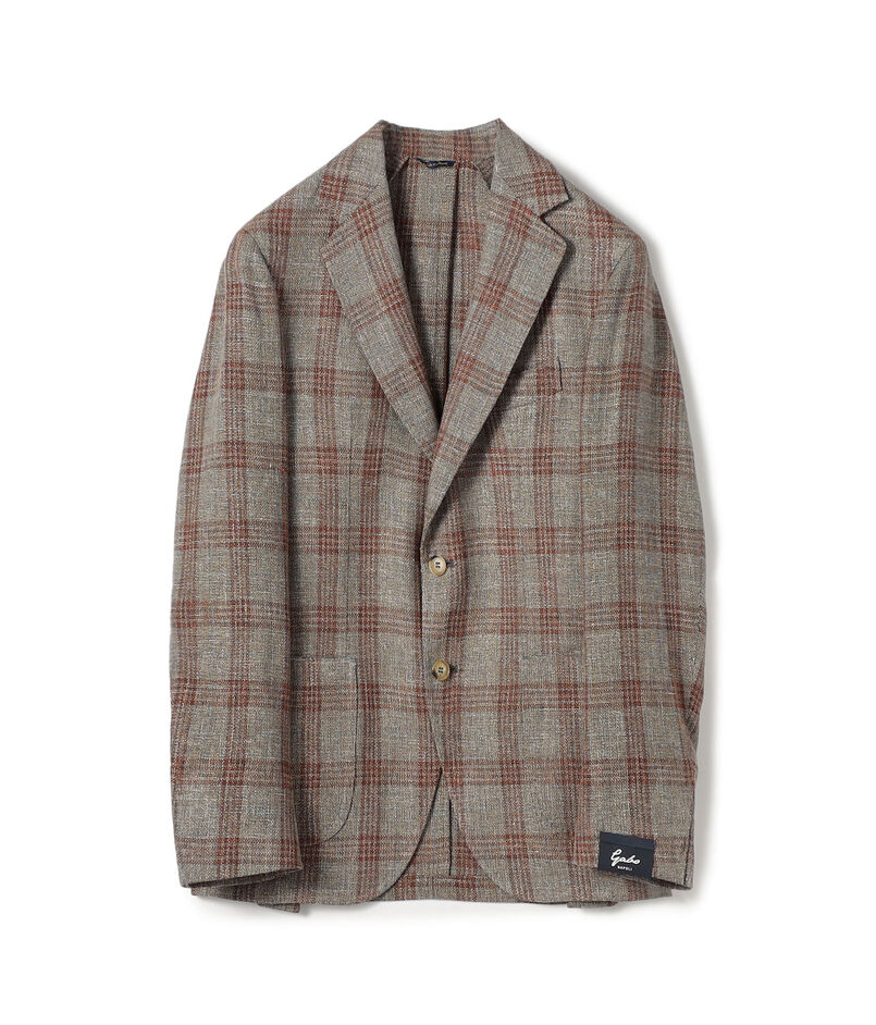 GABO ウールリネン シングルブレステッド2Bジャケット