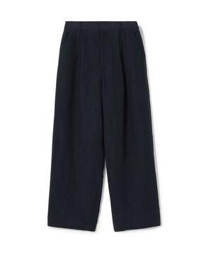 マリンカナパストライプ ツータックストレートパンツ