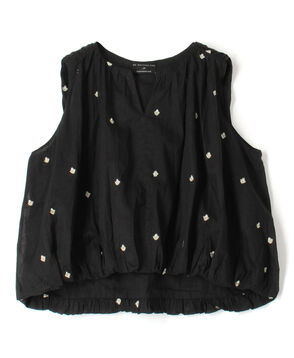 【別注】ne Quittez pas BLACK DOUBLE ORGANZA トップス