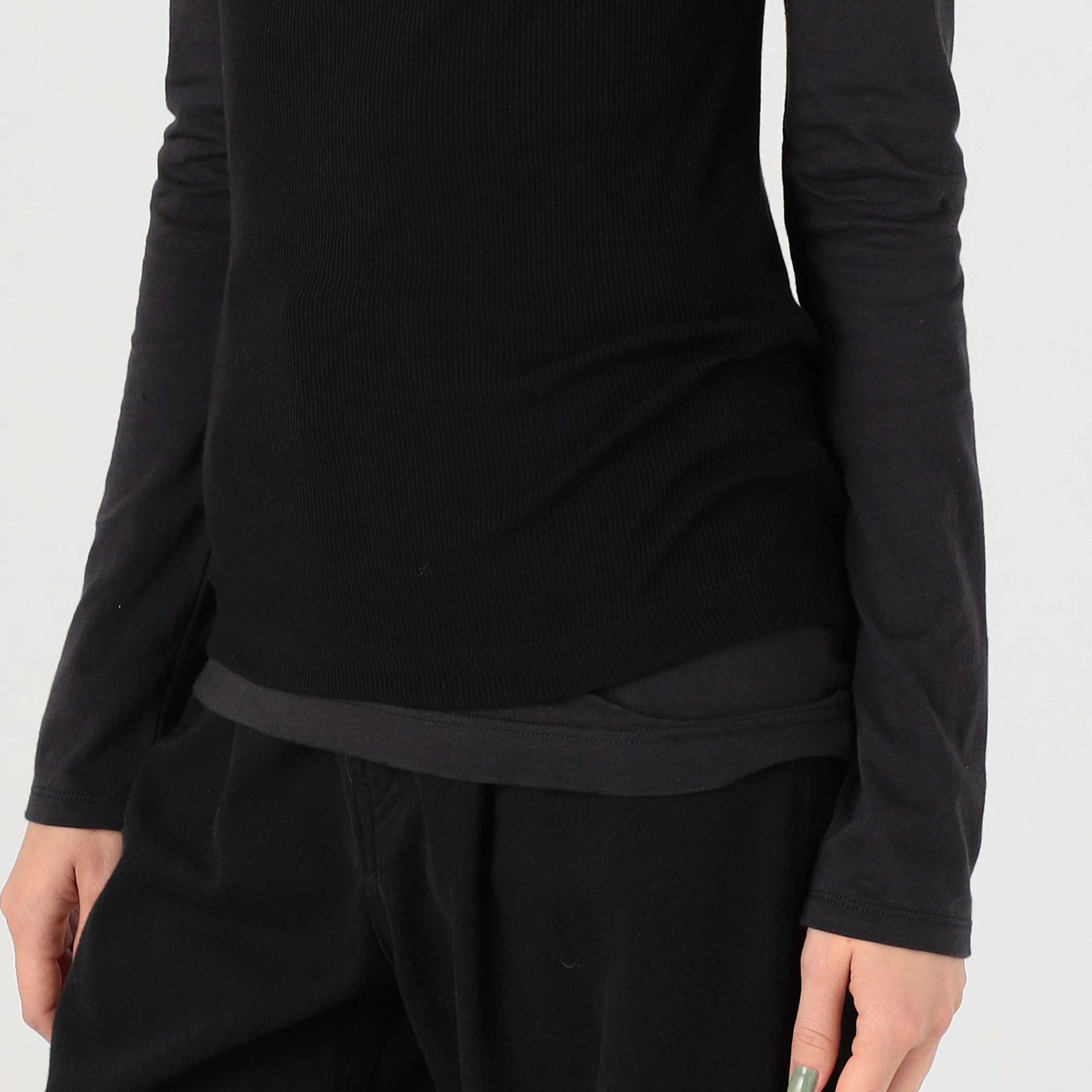 tシャツ コットンカシミヤ レイヤードトップス レディース セール】コットンカシミヤ レイヤードトップス（Tシャツ