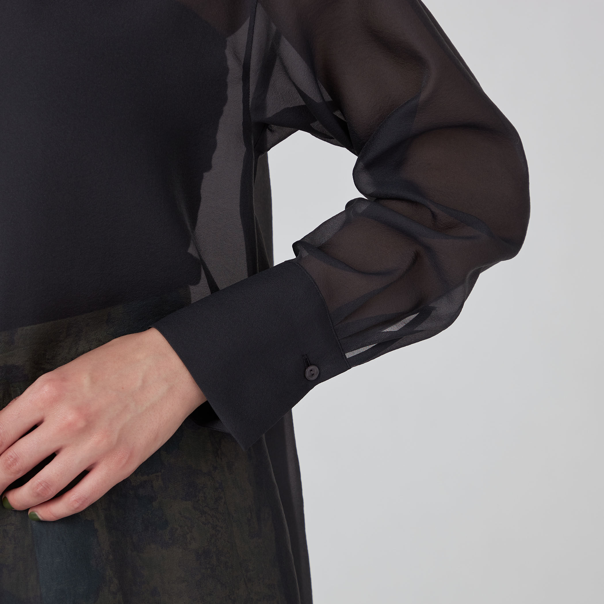 シアーオーガンジー ロングスリーブブラウス｜トゥモローランド 公式通販