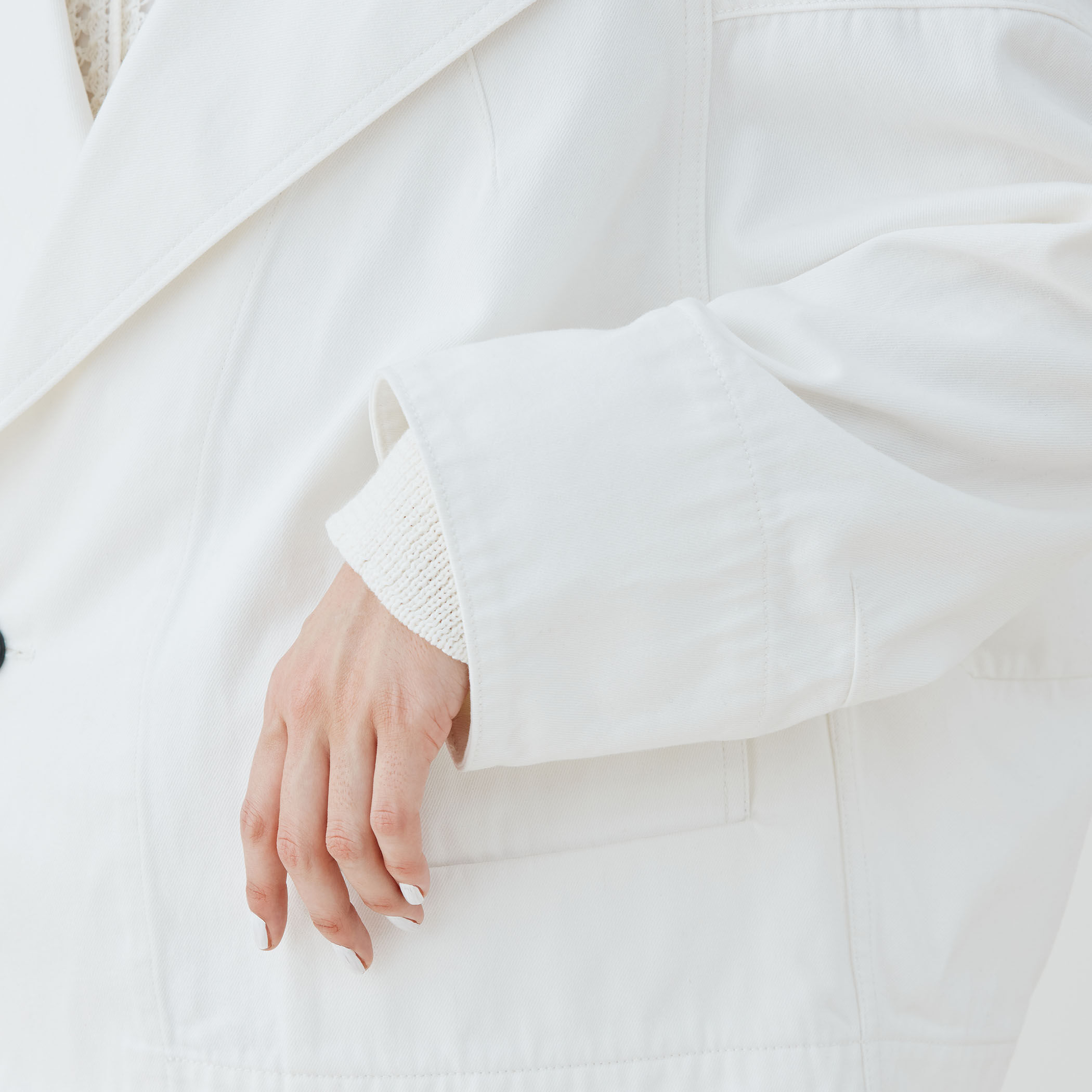 サンフェードデニム ワイドカラーブルゾン｜トゥモローランド 公式通販