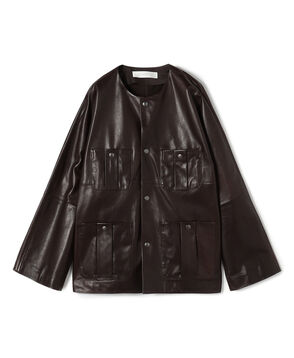 【WEB先行予約】ソフトグレインシープレザー ドルマンスリーブジャケット