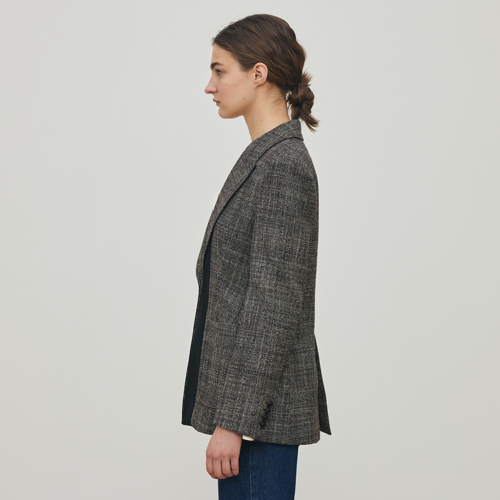 ウールリネンツイード バイカラージャケット｜トゥモローランド 公式通販