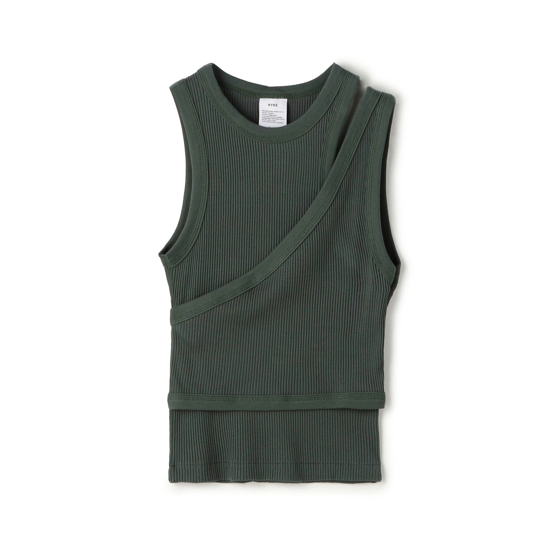 HYKE DOUBLE SHOULDER TANK TOP｜トゥモローランド 公式通販
