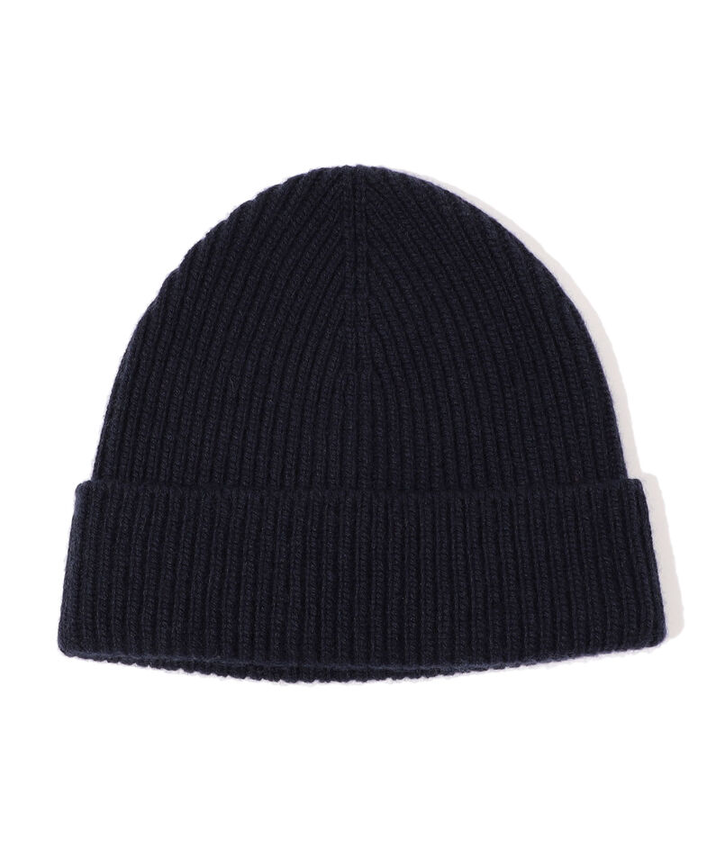 Johnstons of Elgin カシミヤ リブニットキャップ
