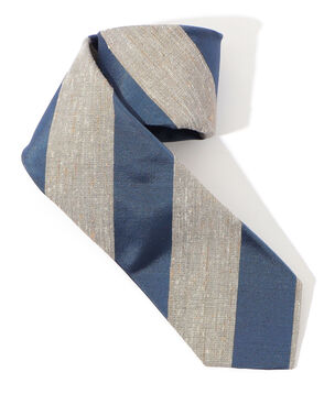 TOMORROWLAND シルクコットン レジメンタルストライプネクタイ