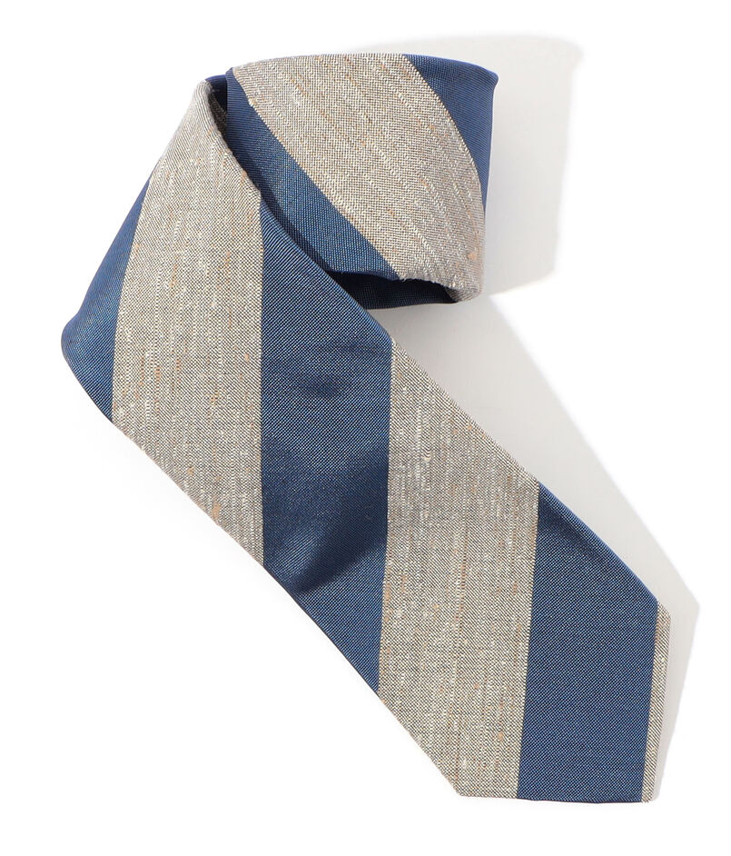 TOMORROWLAND シルクコットン レジメンタルストライプネクタイ