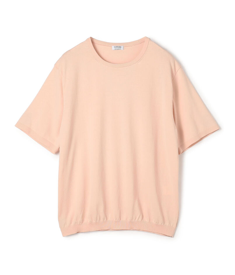 MAATEE&SONS  コットン クルーネック ハーフスリーブニット