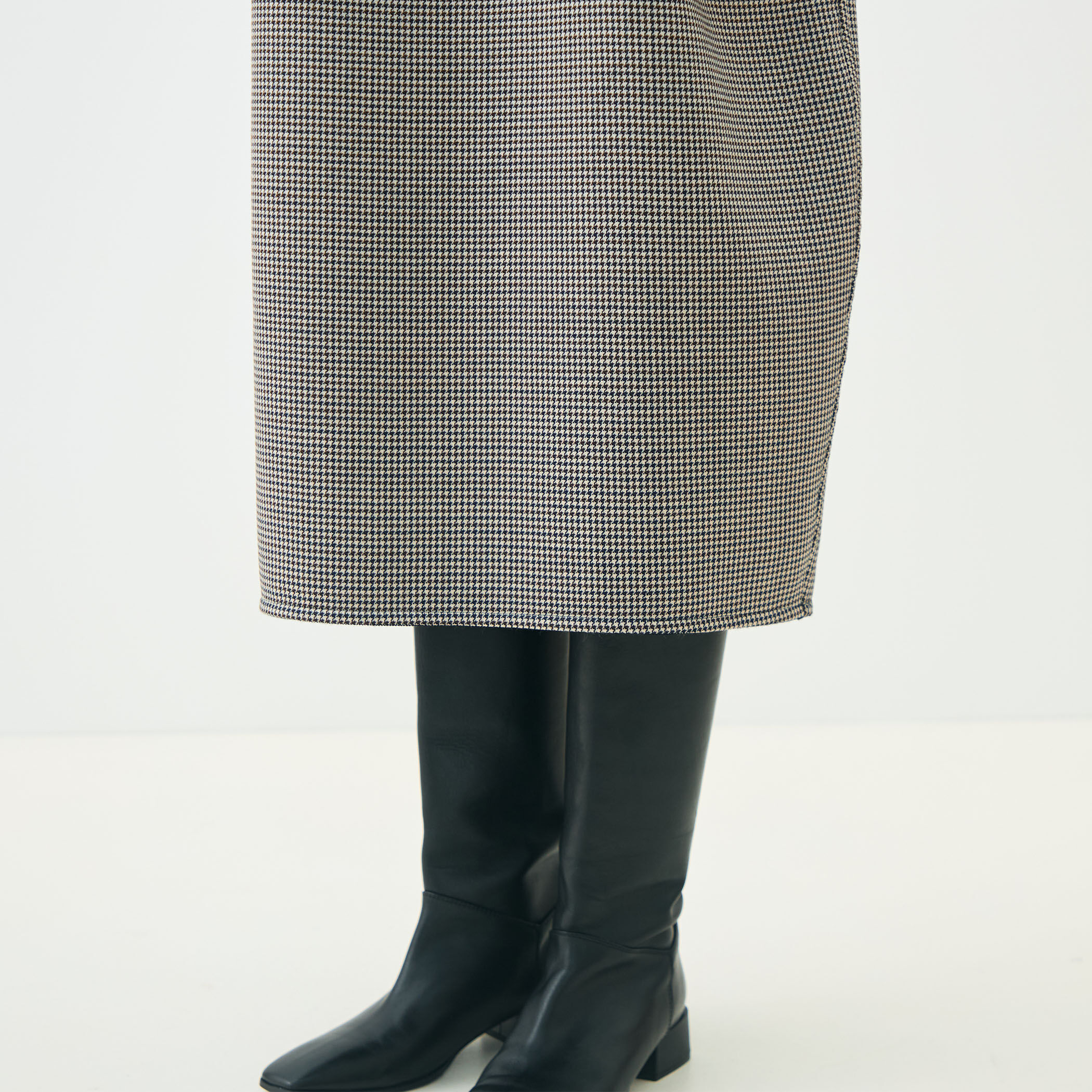 TOMORROWLAND ガンクラブトゥースリバー 4-wayコクーンワンピース ガンクラブトゥースリバー 4-wayコクーンワンピース｜トゥモローランド